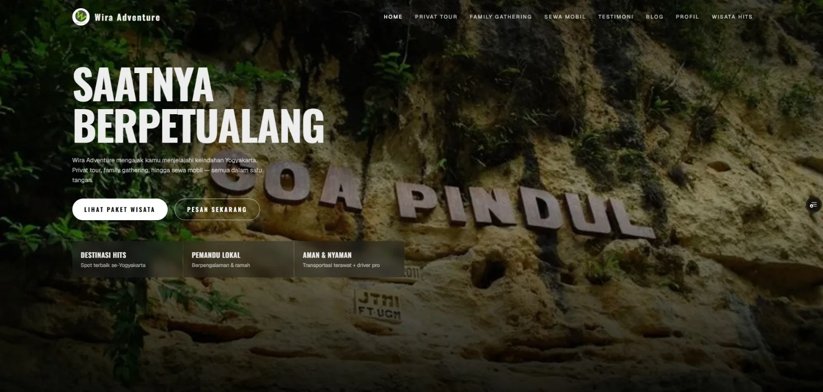 Website Wira Adventure